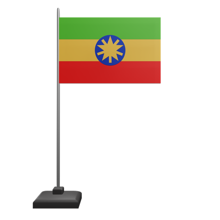 Äthiopische Flagge  3D Icon
