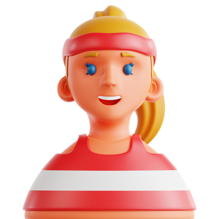 Athlète féminine  3D Icon