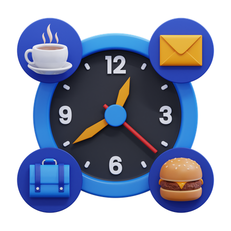 Tempo de atividade  3D Icon