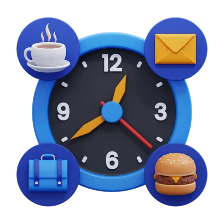 Tempo de atividade  3D Icon