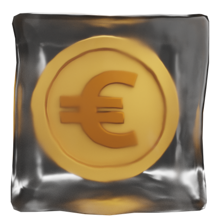 Euro de ativos congelados  3D Icon