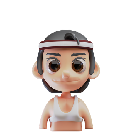 Atlete Girl  3D Icon