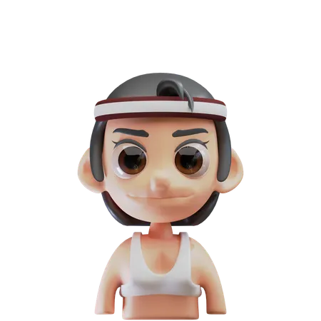 Atlete Girl  3D Icon