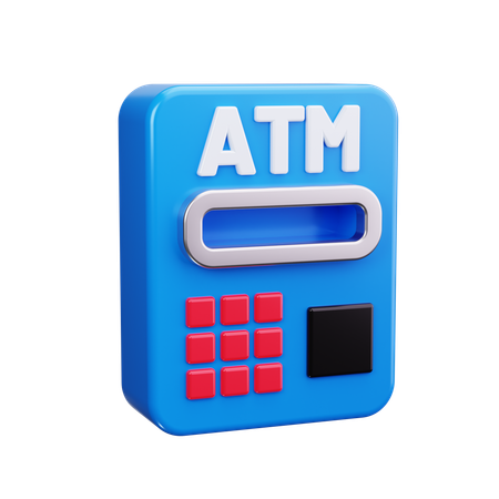 ATM 기계 3D Icon