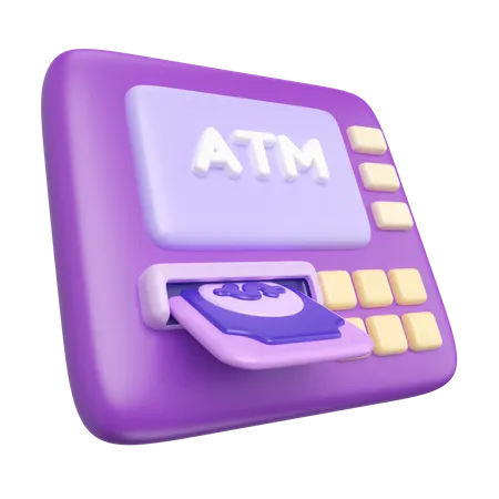 This Is ATM 3 D Render Illustration Icon High Resolution Png File Isolated On Transparent Background Available 3 D Model File Format BLEND OBJ FBX And GLTF 3D Icon