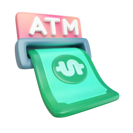 This Is ATM 3 D Render Illustration Icon High Resolution Png File Isolated On Transparent Background Available 3 D Model File Format BLEND OBJ FBX 3D Icon