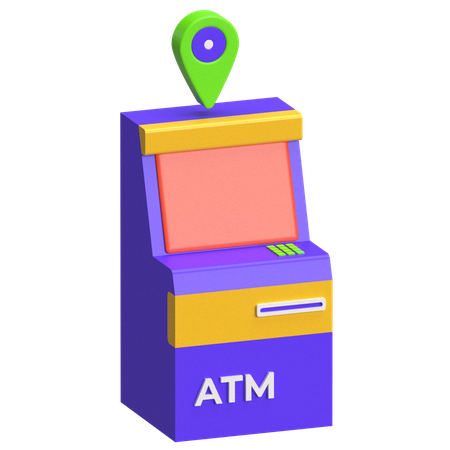 ATM 위치  3D Icon