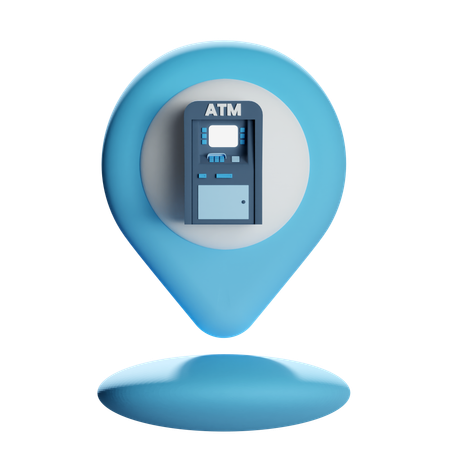 ATM ロケーション ピン  3D Icon