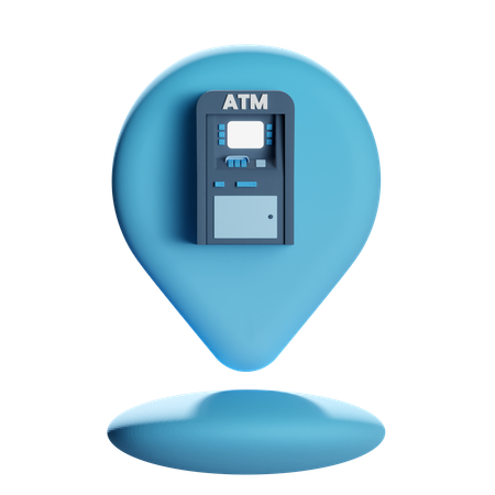 Atm Location Pin  3D Icon