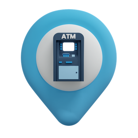 ATM ロケーション ピン  3D Icon