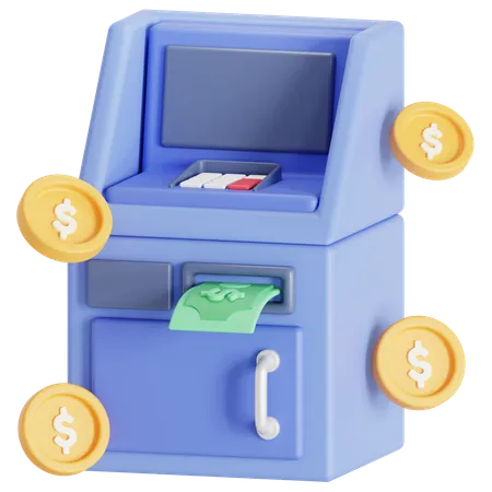 ATM Machine As Finance Provider 3D Icon
