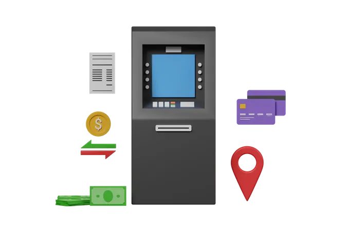 Atm Machine  3D Icon