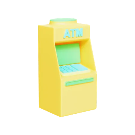 Atm Machine With Pastel Color Style 3D Illustration
