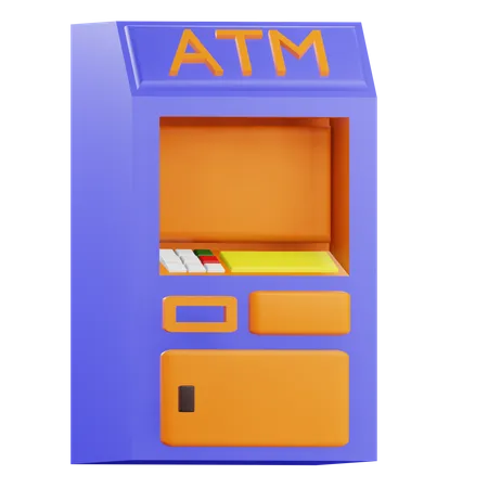 3 D Render ATM Illustration With Transparent Background 3D Icon