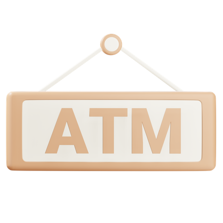 ATM Sign  3D Icon