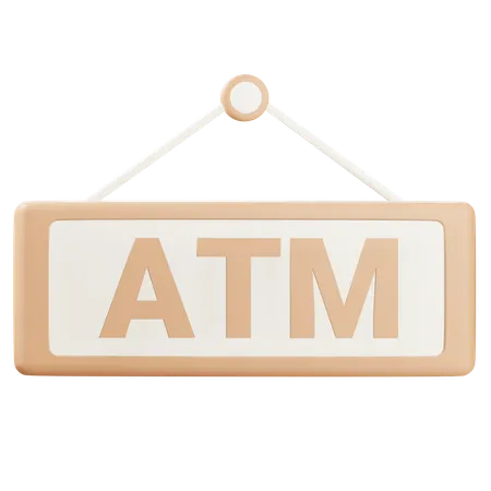 ATM Sign  3D Icon