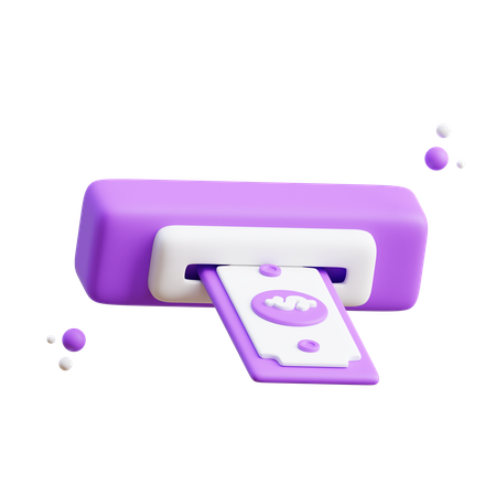 Atm Withdrawal  3D Icon
