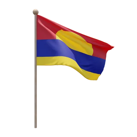 Mât de drapeau de l'atoll de Palmyre  3D Icon