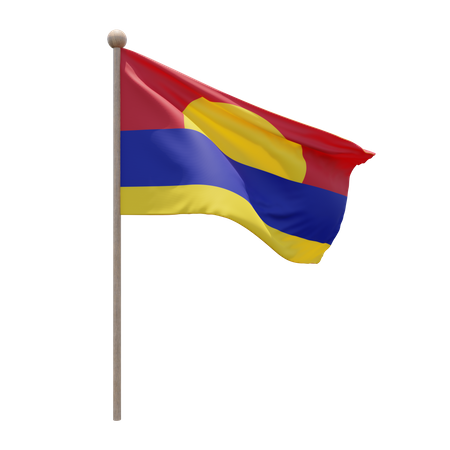 Asta de bandera del atolón de palmira  3D Flag