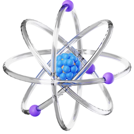 Atom 3 D Illustration 3D Icon