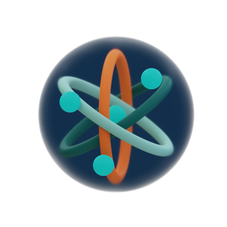 Atom  3D Icon