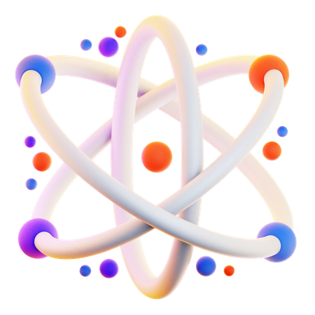 Atom  3D Icon