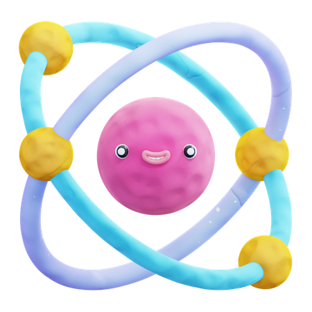 Atom  3D Icon