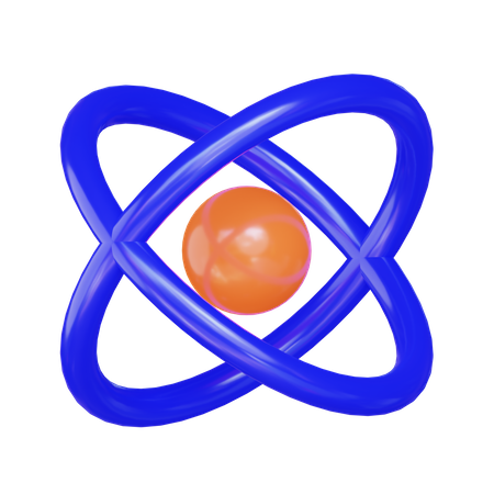 Atom 3D Illustration