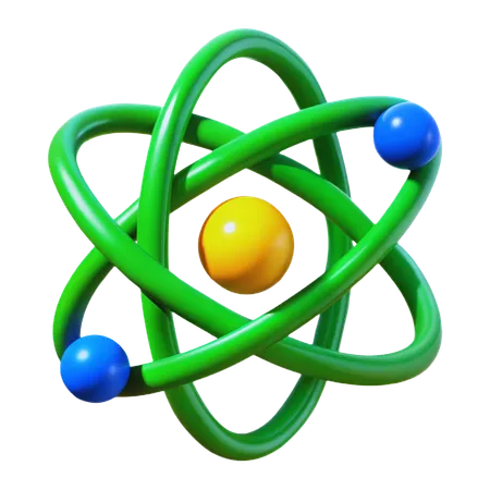 Atom  3D Icon