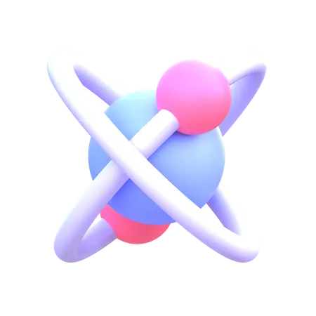 Atom  3D Icon