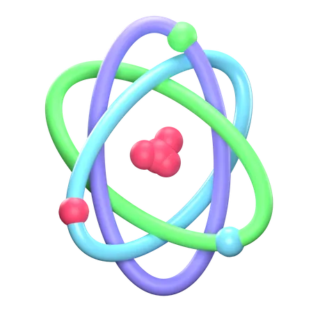 Atom  3D Icon