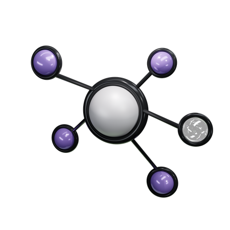 Atom  3D Icon