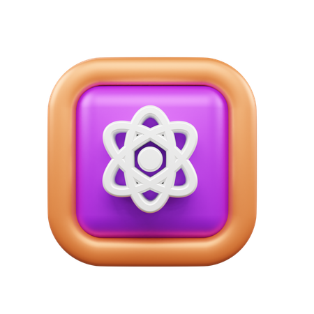 Atom  3D Icon