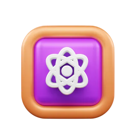 Atom  3D Icon