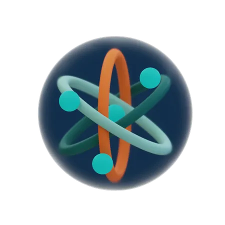 Atom  3D Icon