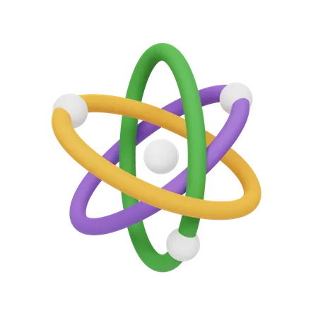 Atom  3D Icon