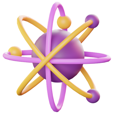 Atom  3D Icon