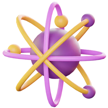 Atom  3D Icon