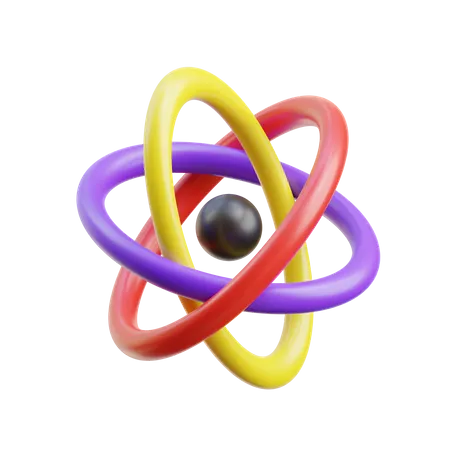 Atom  3D Icon