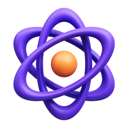 Atom  3D Icon