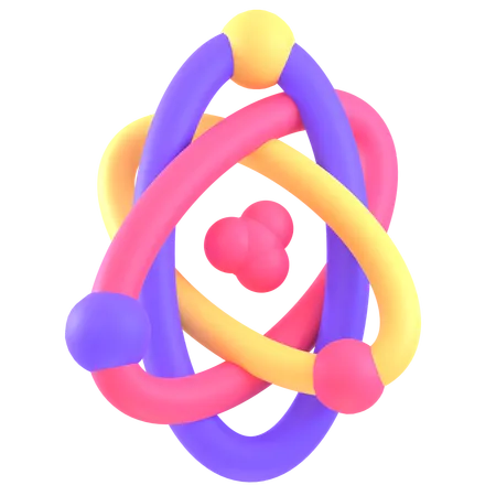 Atom  3D Icon