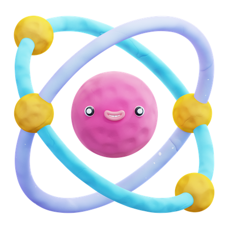 Atom  3D Icon