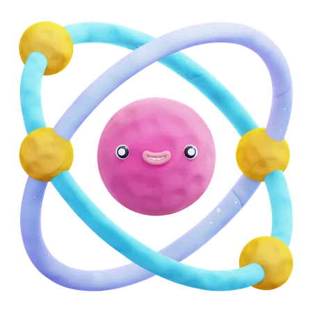 Atom  3D Icon