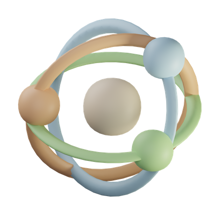 Atom  3D Icon