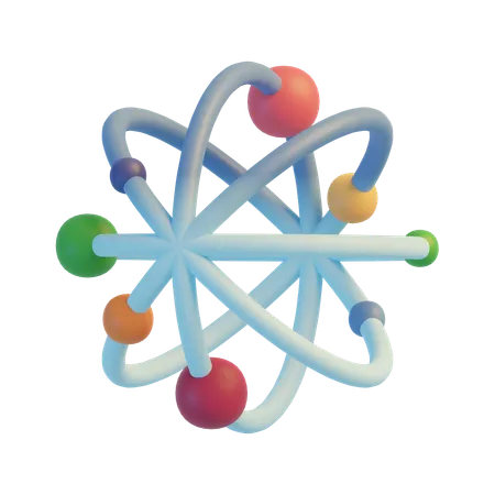 Atom  3D Icon