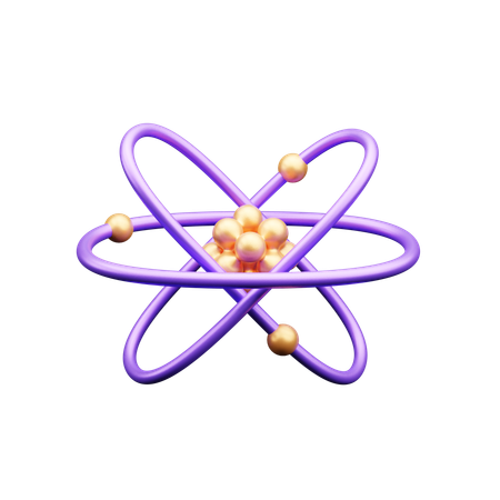 Atom  3D Icon