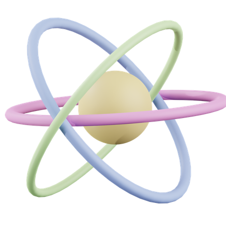 Atom  3D Icon