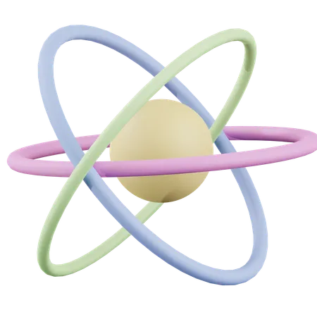 Atom  3D Icon