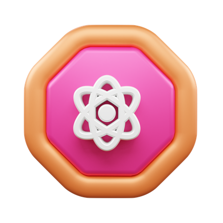 Atom  3D Icon