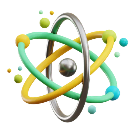 Atom  3D Icon